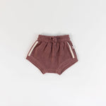 Load image into Gallery viewer, Organic Terry Shorties - Retro Stripe Mulberry

