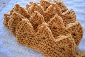 Newborn Crocheted Crown - Mustard